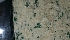 Macarrão ao molho branco com frango