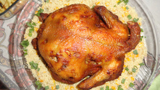 Frango assado na panela de pressão