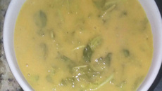 Sopa de cenoura, batata e agrião