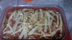 Lasanha de frango com massa de panqueca