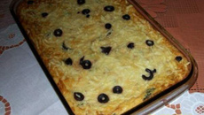 Torta de bacalhau com creme