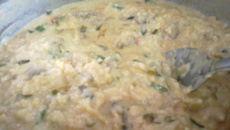 Risoto com creme de leite