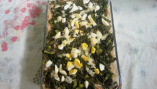 Arroz com bacon e couve-manteira