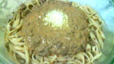 Macarrão com Estrogonofe de carne moída
