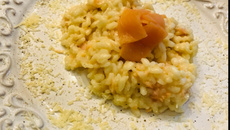 Risoto de salmão defumado