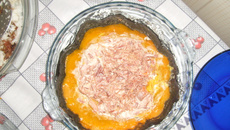 Carne seca desfiada na moranga