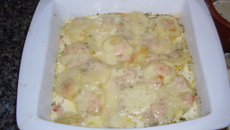 Batatas gratinadas com queijo