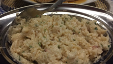 Arroz cremoso de abacaxi e bacon