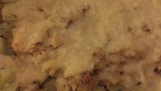 Bacalhau com batatas gratinadas