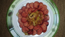 Porção de calabresa com cebola