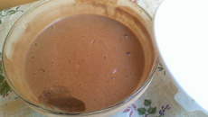 Sorvete caseiro de chocolate