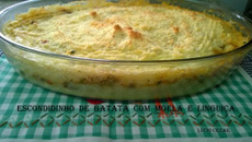Escondidinho de batata com moela e linguiça