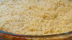 Arroz de forno com frango e requeijão