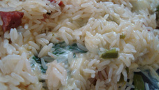 Arroz cremoso com espinafre