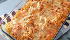 Macarrão de forno gratinado
