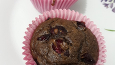 Bolinho fit de banana e cranberry