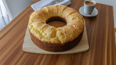 Bolo de pão de queijo simples da Sandra