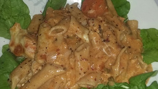 Penne ao molho de salmão