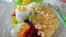 Estrogonofe de camarão