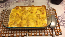 Batata com bacon ao forno