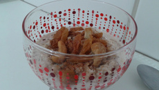 Arroz doce integral, sem açúcar nem lactose