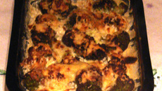 Couve-flor e brócolis gratinados