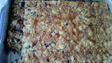 Cuca de banana com maçã