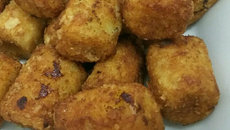 Banana frita crocante