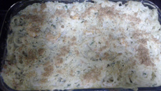 Macarrão ao molho branco de camarão