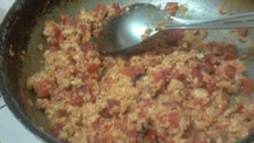 simples ovo mexido colorido