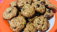 Cookies de aveia e mel