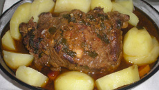 Contra filé com molho de cerveja ao forno