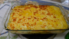 Escondidinho de bacalhau em neve