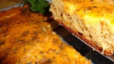 Bolo salgado de milho e creme de cebola