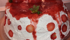 Recheio de morango para bolos
