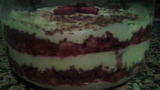 Pavê morango e chocolate