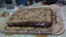 Bolo de chocolate com amendoim