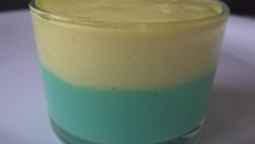 Flan verde e amarelo