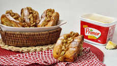 Rabanada de nozes com doce de leite 