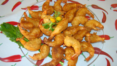 Camarão empanado à chinesa