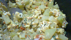 Moqueca de chuchu com ovos