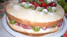 Bolo Natal tropical nevado