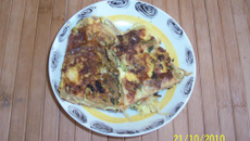 Omelete recheada com abobrinha