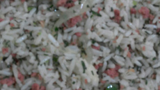 Arroz simples com couve