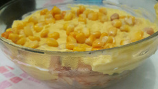 Macarrão com creme de milho