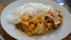 Fillé de peixe com batatas