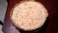 Torta de limão com cobertura de chocolate branco