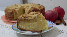 Bolo cuca de maçã
