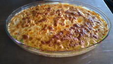 Gratinado de batatas com frango e bacon