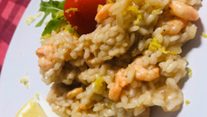 Risoto de camarão com limão siciliano Gran JM